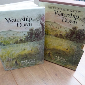 Watership Down Illustrated Edition 1970s Hardback with Dust Jacket in Slipcase