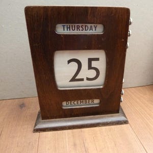 美術品・アンティーク・コレクション 40s 木製 デスク カレンダー