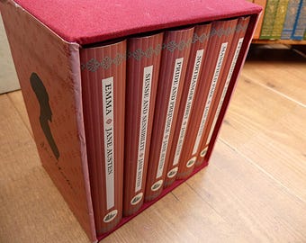 Jane Austen Complete Novels Vintage Hardback Books Illustrated by Hugh Thomson in Slipcase