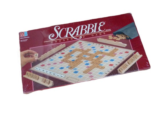 Scrabble Duplicate, jeu de société et de lettres sur plateau, versi