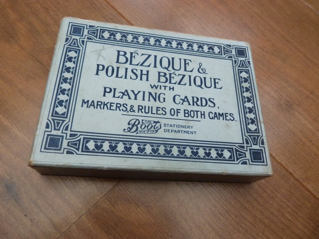 Vintage Bezique Game by Boots Complete With 64 Wide Playing Cards 2