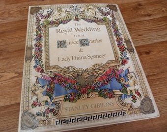 1981 Charles and Diana Royal Wedding Stamp Album Mint Commemorative Sets with 330 QEII Commonwealth Stamps in Stanley Gibbons Folder N-Z