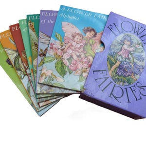 Flower Fairies Collection Slipcase containing Seven Paperback Illustrated books Cicely Mary Barker 7 Book set 1970s Books Immaculate image 1