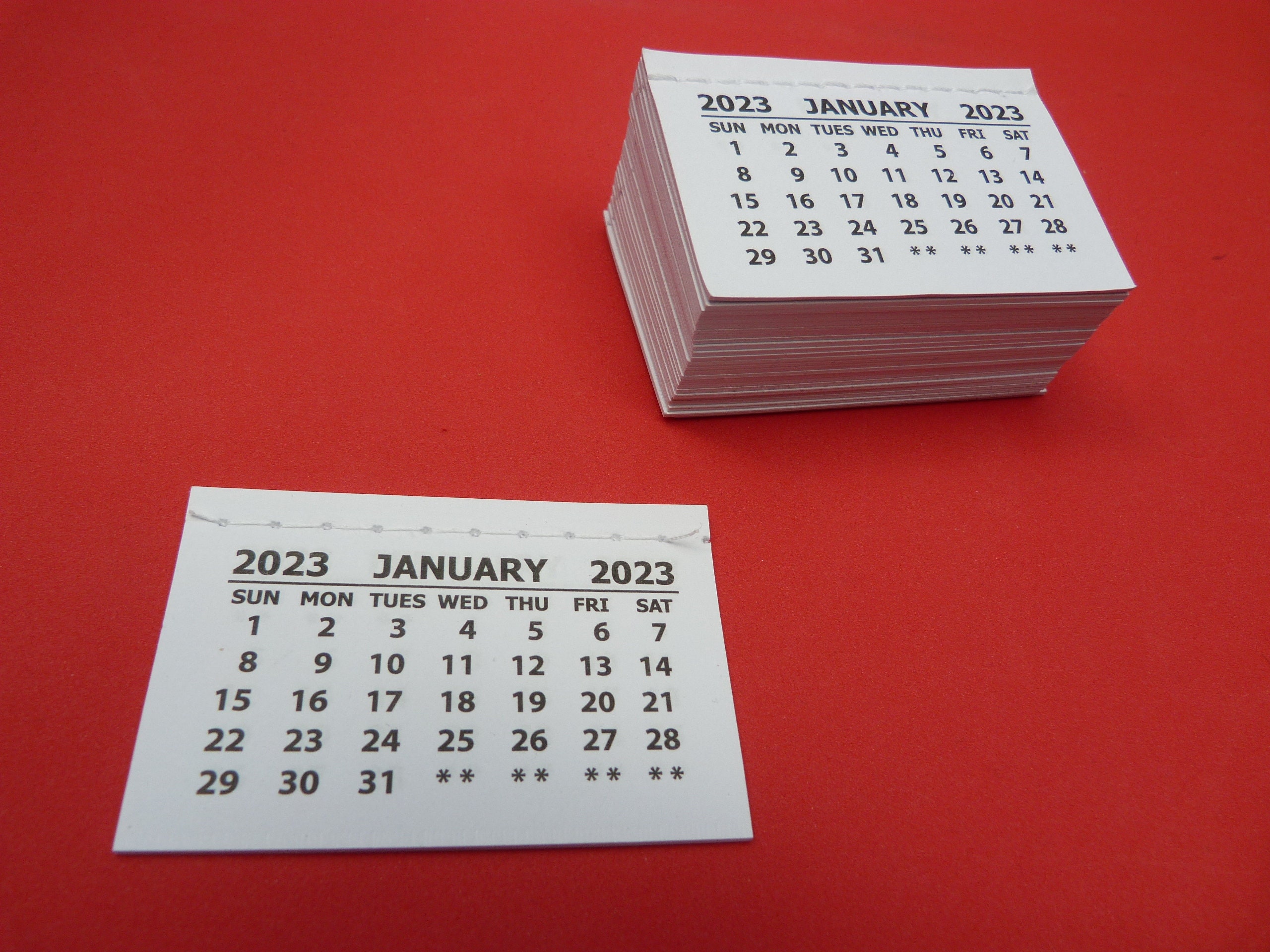 Onglets Mini Calendrier 2023 pack de 20 50 ou 100 - Etsy Canada
