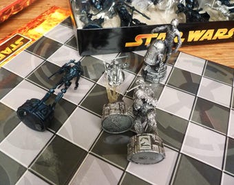 Vintage Star Wars Saga Edition 3D Chess Set With Folding Board