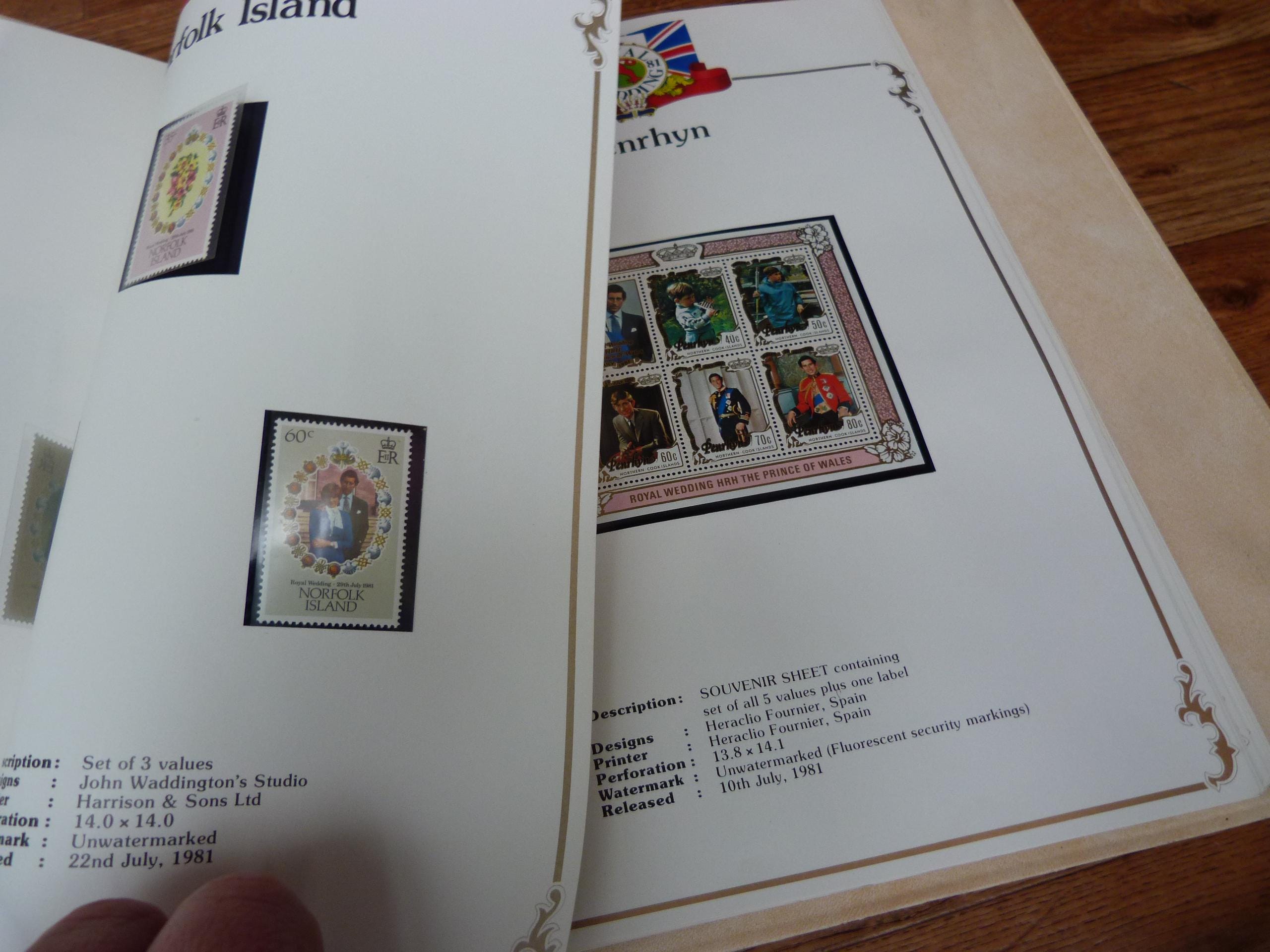 1981年チャールズ皇太子とダイアナ妃のロイヤルウェディング記念切手