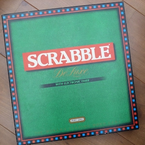 Vintage Deluxe Scrabble set, with Electronic Timer and Turntable Board, complete game by Spear&#39;s Games
