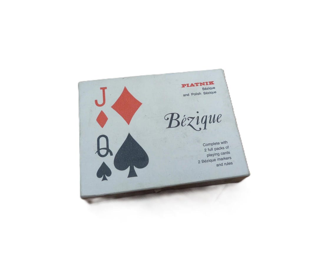 Vintage Bezique Game by Piatnik 2 Decks Playing Cards (one Unopened ...