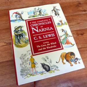 The Complete Chronicles of Narnia Colour Illustrated Large Hardback Book CS Lewis 7 story collection