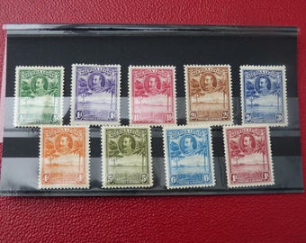 Sierra Leone Stamps Mint 1932 King George V, 9 Values to 1s Genuine Collectable Unused Postage Stamps