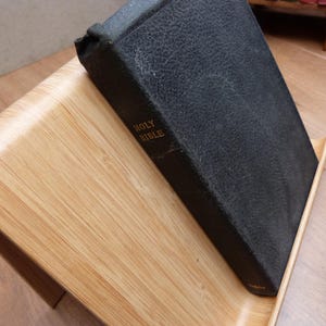 Vintage Holy Bible Old and New Testaments King James Bible Soft Leatherette Bound 1940s Bible with 16 Pages of Maps