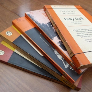 Collection of 5 Tennessee Williams First Edition Penguin books 1950s 60s Originals Plays and Stories Cat on Hot Tin Roof Streetcar Desire
