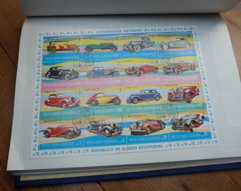 ヴィンテージ切手アルバム 800枚以上の世界の切手 1940年代～1970年代 ヨーロッパ アフリカ アメリカ アジア