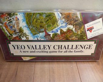 Yeo Valley Challenge Trading Game (similar a Monopoly) Clevedon Somerset Area Vintage Board Game Edición rara