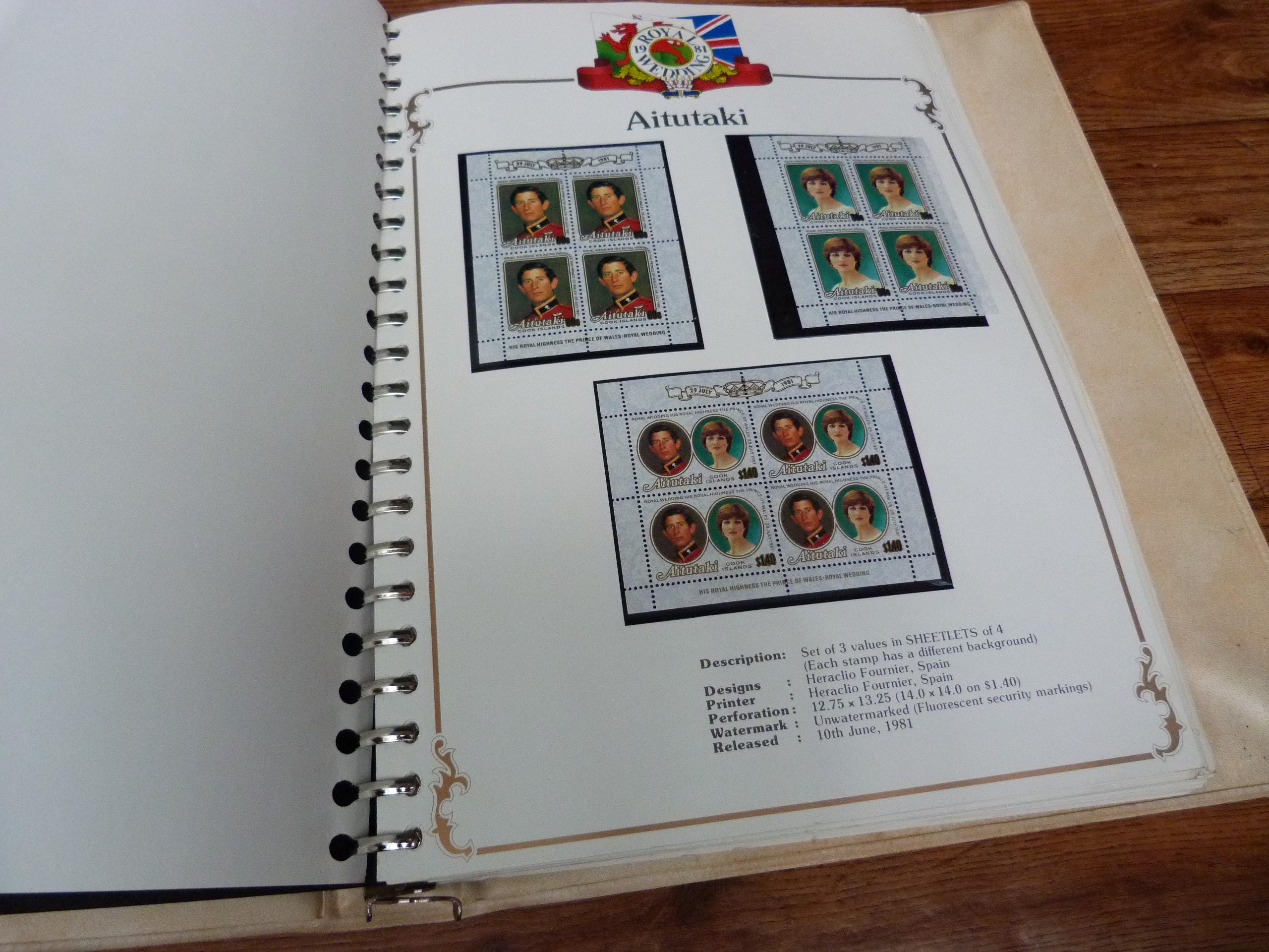 1981年チャールズ皇太子とダイアナ妃のロイヤルウェディング記念切手