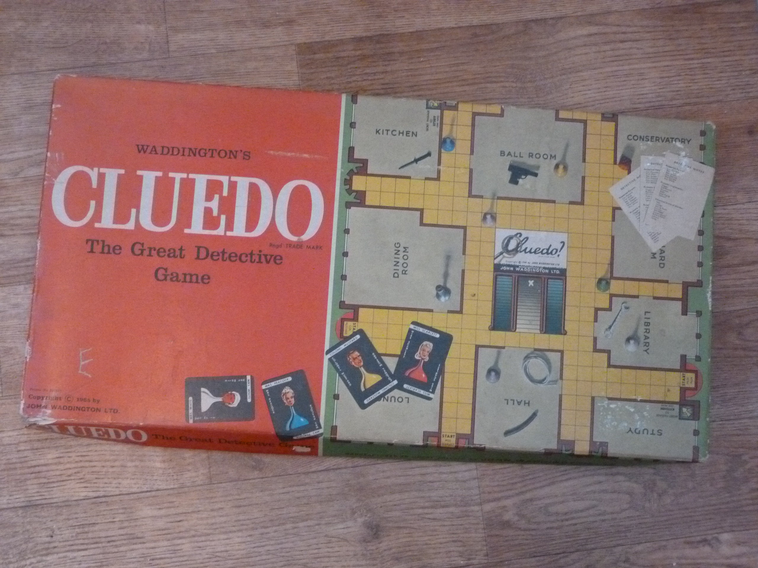 Vintage Cluedo Board Game By Waddingtons - 100% Complete Classic Detective  Game