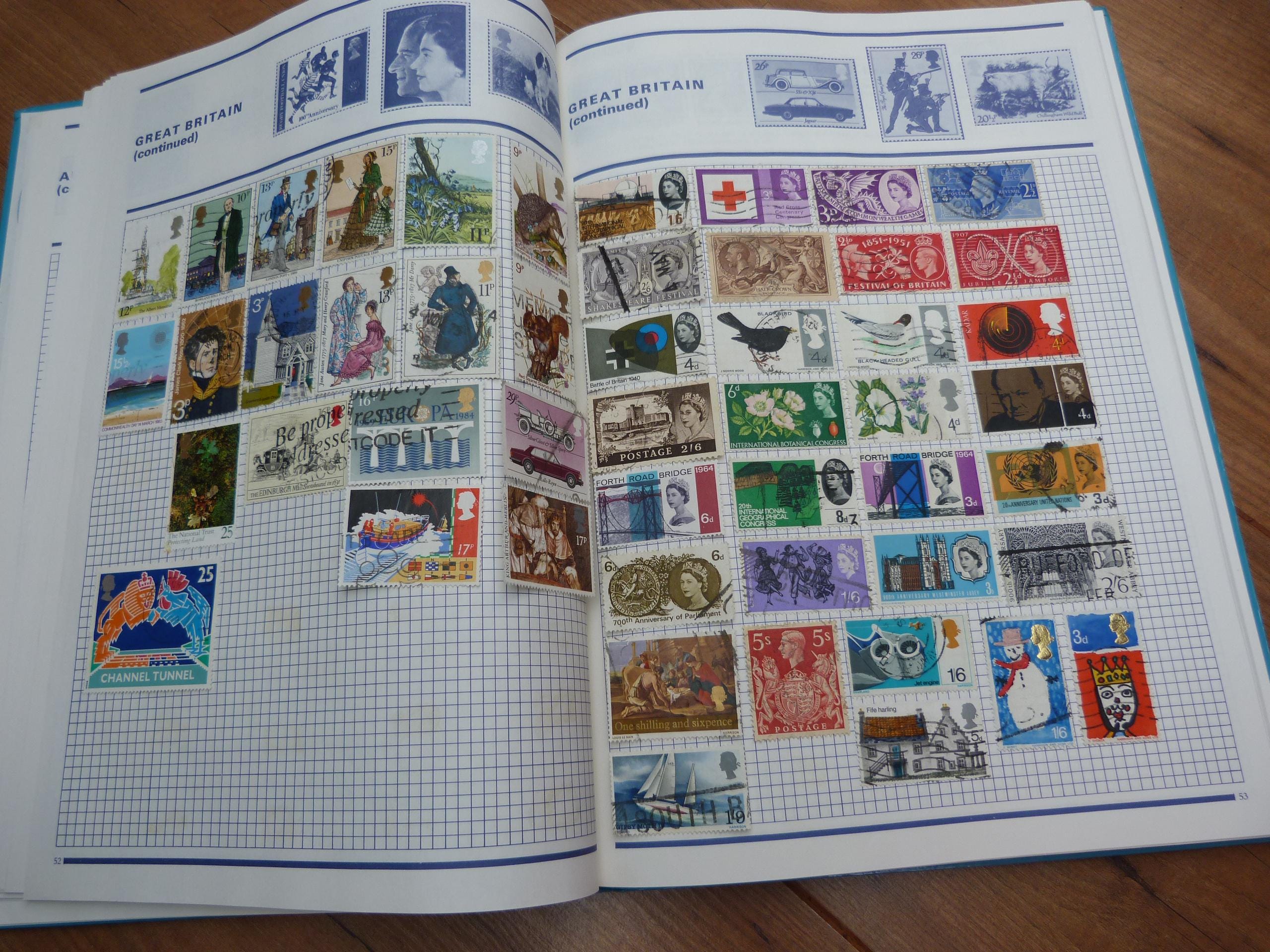 国内 海外 古切手アルバム ヴィンテージ切手アルバム 世界の切手100枚 1970年代～80年代