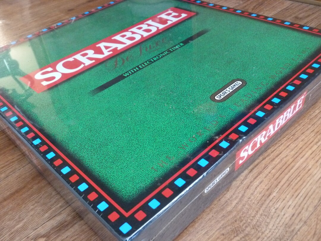 SEALED Vintage Deluxe Scrabble Set, With Electronic Timer and Turntable