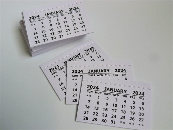 Calendrier 2024 Carton 2mm - Classique Mini - 24x32cm - C15