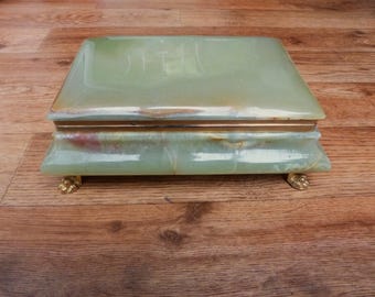 大理石 アンティーク　オニキス　グリーン　ジュエリーボックス　小物入れ 大理石 アンティーク オニキス グリーン ジュエリーボックス 小物入れ