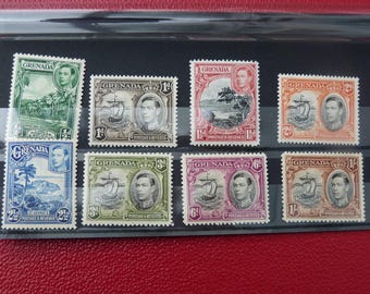 Grenada Stamps Mint 1938 King George VI 8 Values to 1s Genuine Collectable Unused Postage Stamps