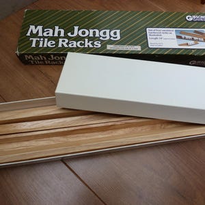 Vintage Mahjong Racks Set of 4 Gibson&#39;s Boxed 14 Inches long