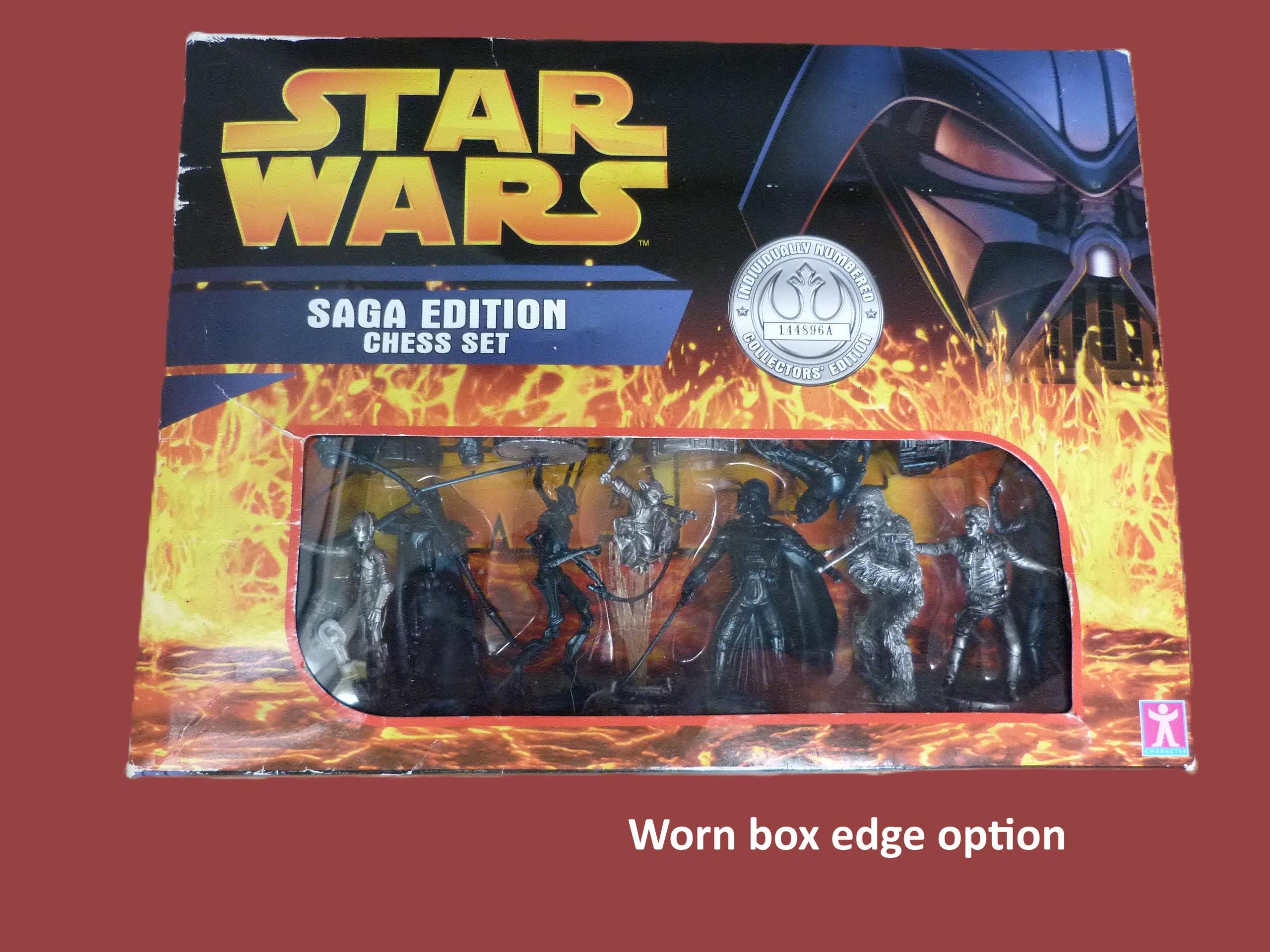 Vintage Star Wars Saga Edition 3D Chess Set With Folding Board