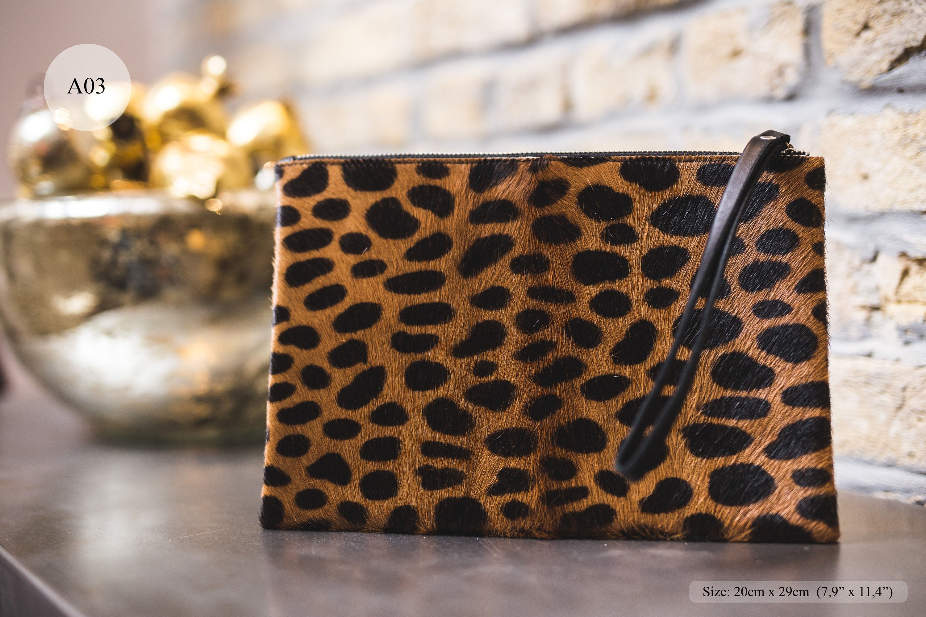 cow print clutch
