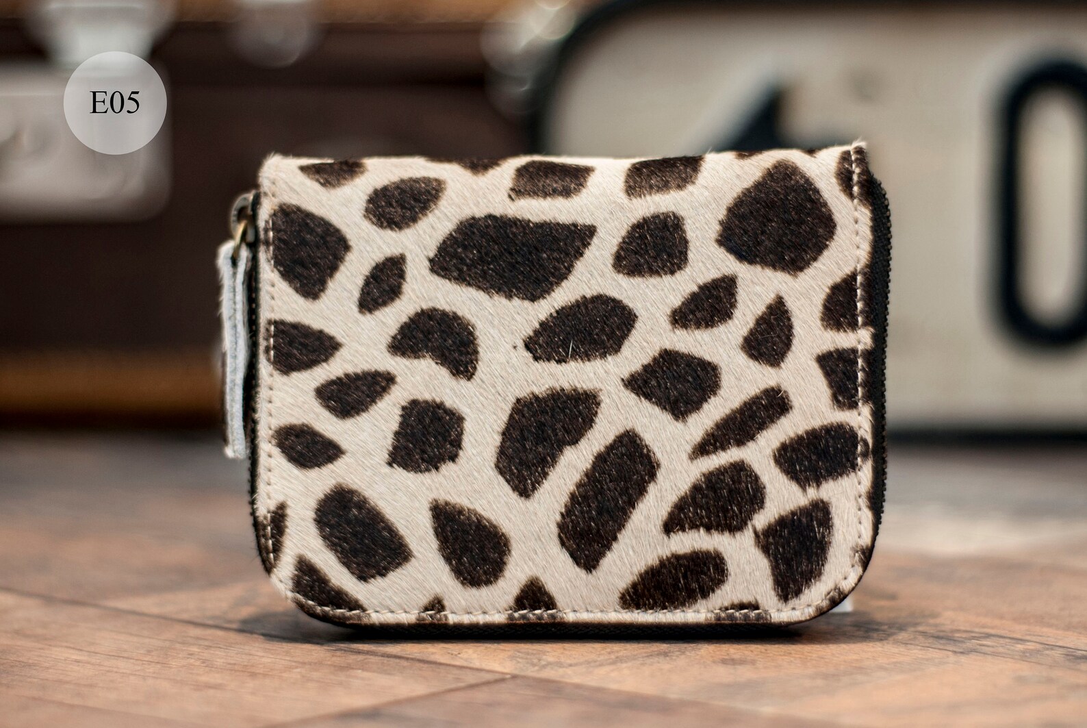 Wallet Animal Print Wallet Cow Hide Wallet Genuine Leather Etsy