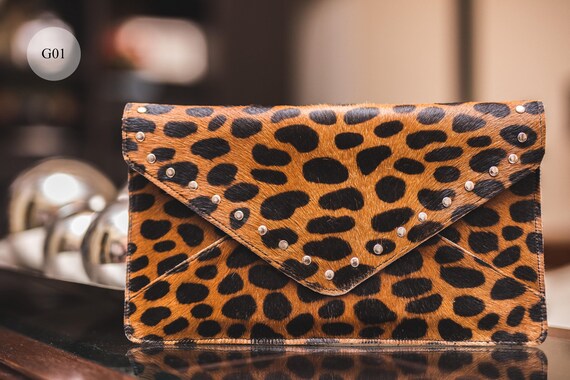 cow print clutch