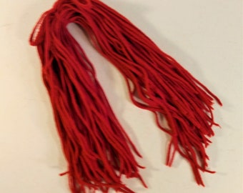 Dorr Wool Eggplant Wool Strips on Number 8 Blade 18 Inches Long 50 Strips for Rug Hooking