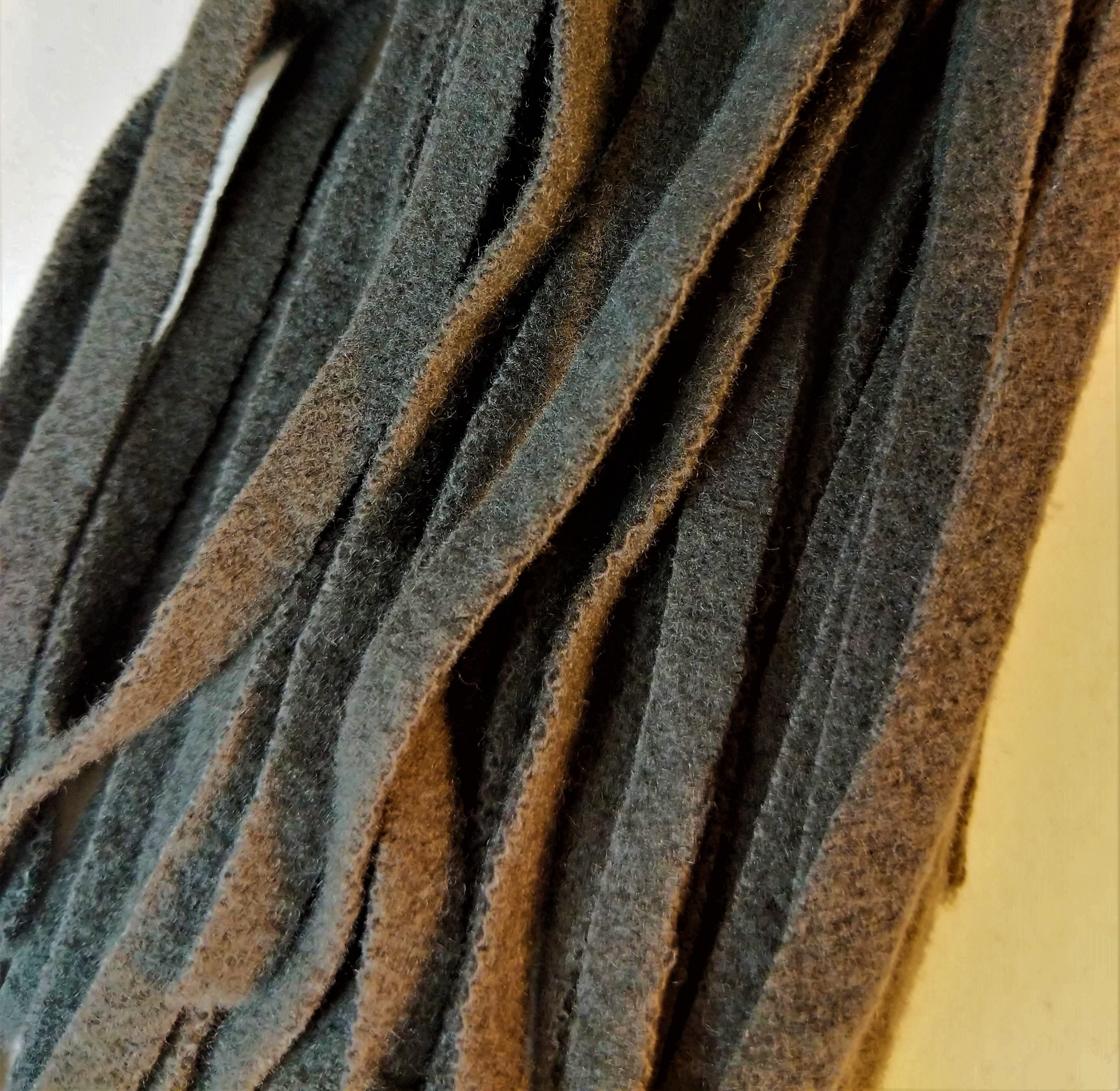 STEEL GRAY NE Wool Strips #1219 #8 Cut 18# Long 50 Ct. Dorr Mill for ...