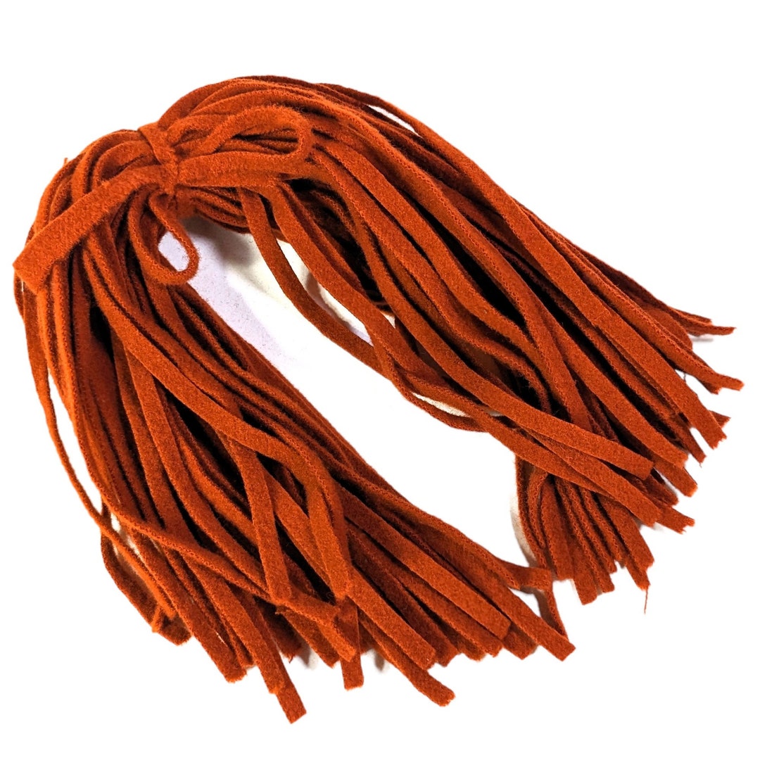 Dorr Wool Burnt Orange Wool Strips on Number 8 Blade 18 Inches Long 50 ...