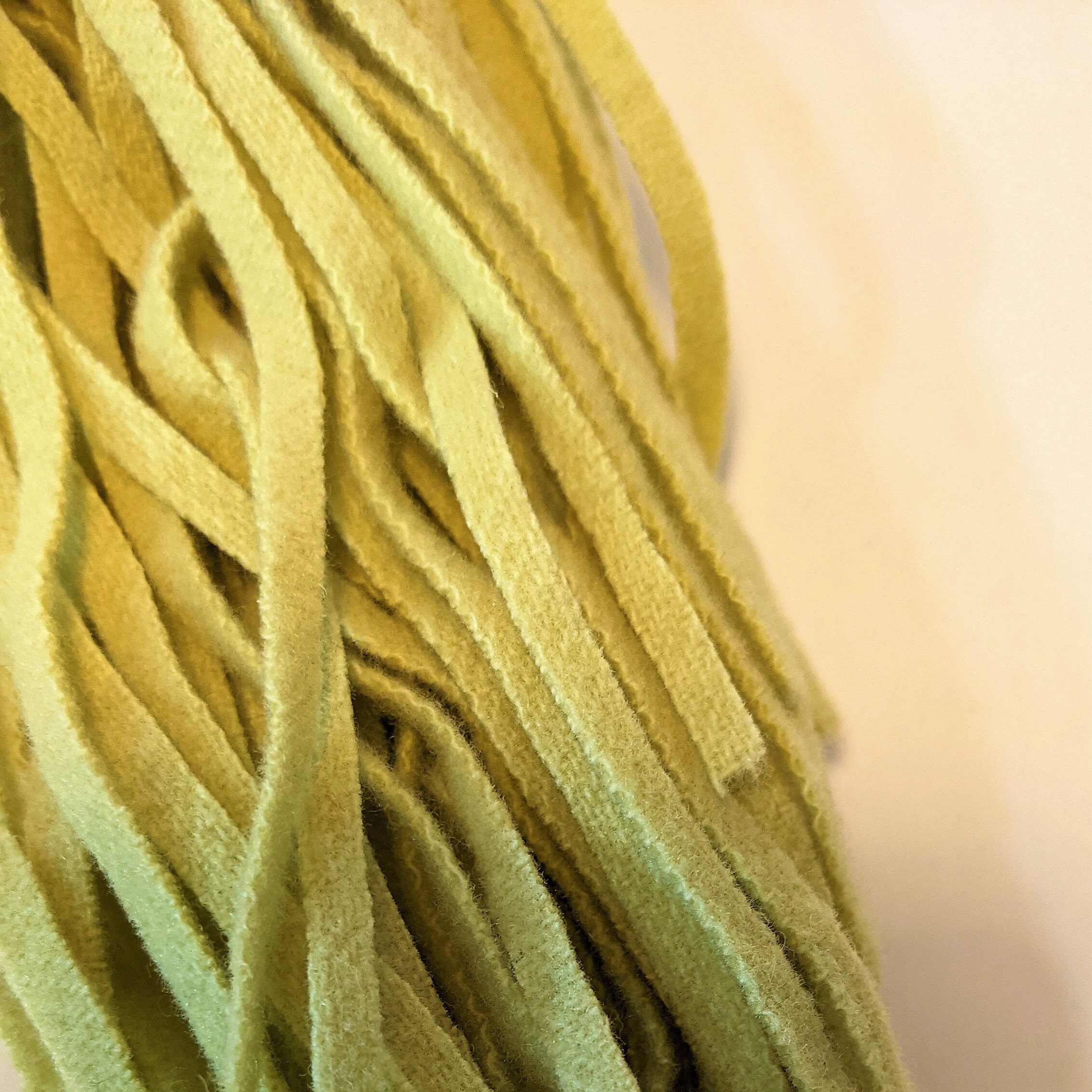 Dorr Wool Soft Lime Green Wool Strips on Number 6 Blade 18 Etsy UK
