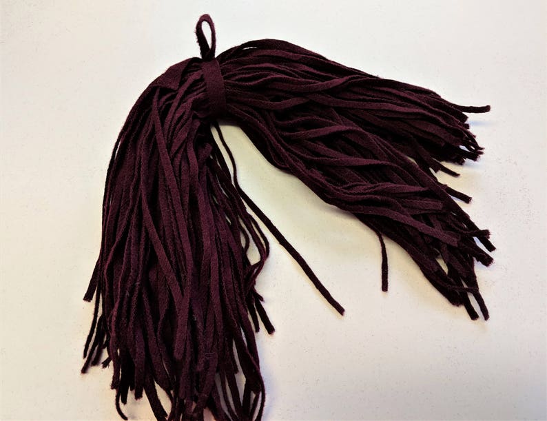 Burgundy Vintage Wool Strips for rug Hooking 100 Strips 18 Long Hand Cut with Precision from Vintage Collection