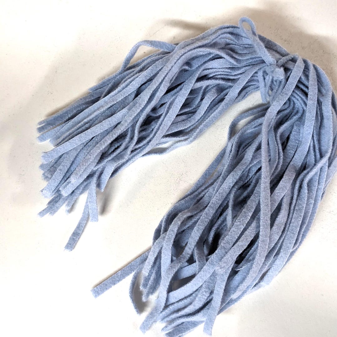 Wool Strips Rug Hooking Baby Blue 1821 18" Long #8 Blade Cut 50 Ct ...