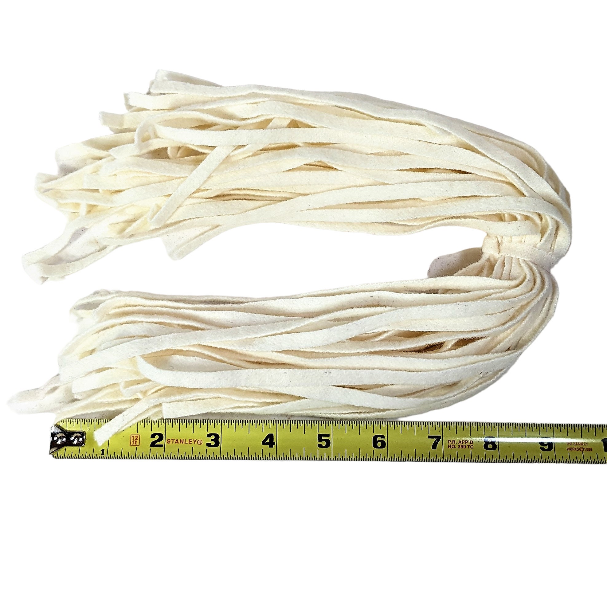 WHITE Wool Strips #8120 #8 Cut 18” Long 50 Ct. Dorr Mill for Rug ...