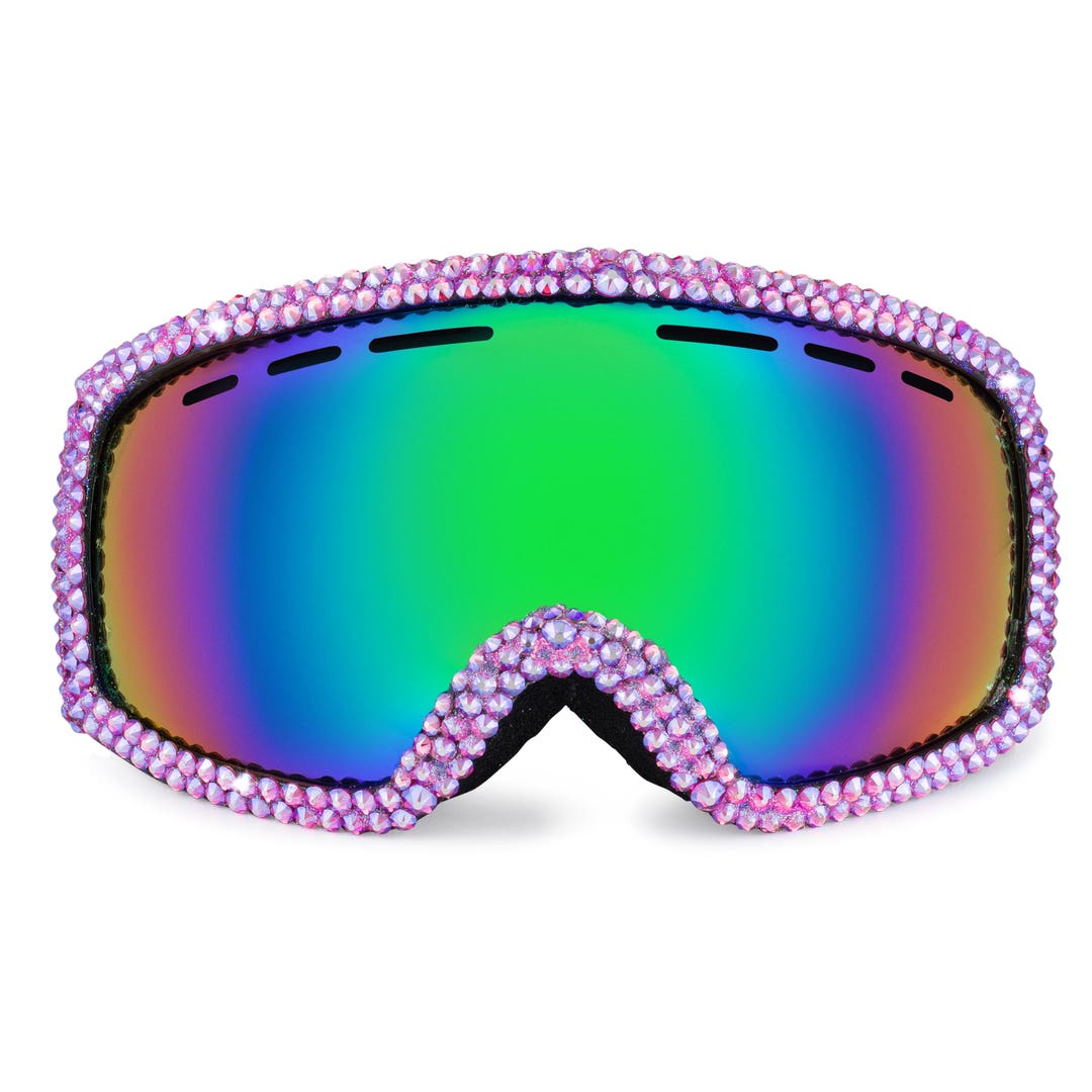 Iridescent Ruby Bling Bunny Ski Goggles Etsy