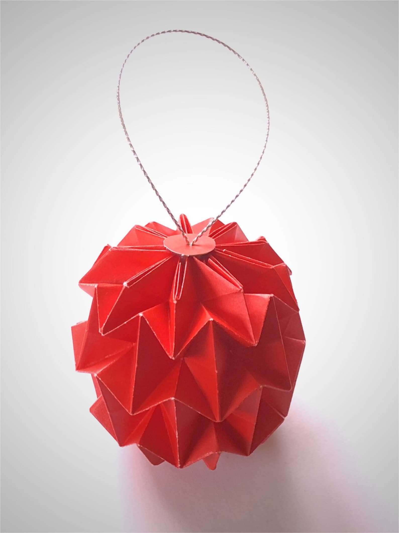 Handmade Origami Bauble Christmas Tree Decoration in Pearlised Etsy