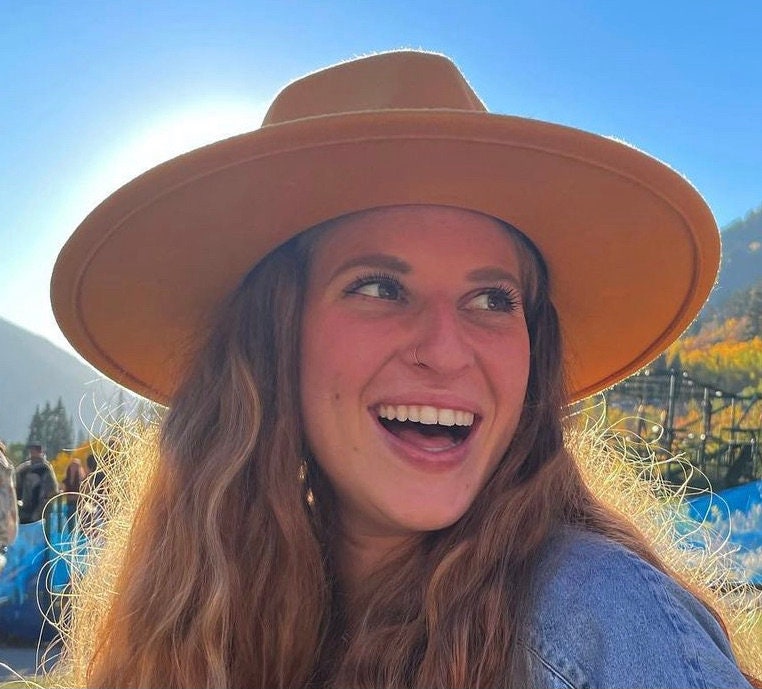 Vegan Ranger Rancher Fedora Heather Gray Wide Stiff Brim Hat New Unisex Heather Grey Vegan Felt Rancher Hat - Unisex Fedora, Stiff  main image 4