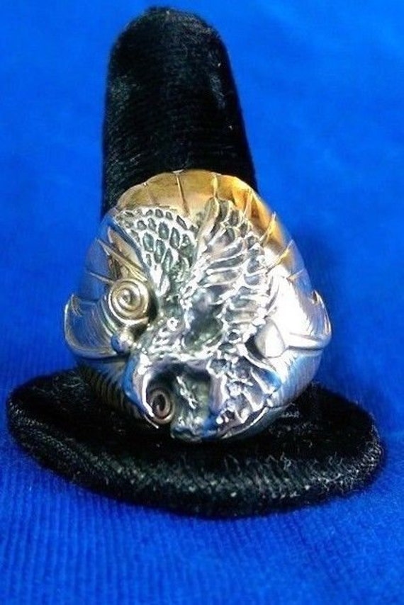 Navajo Eagle Rings Sizes 9, 12, 13, 14 Sterling Si