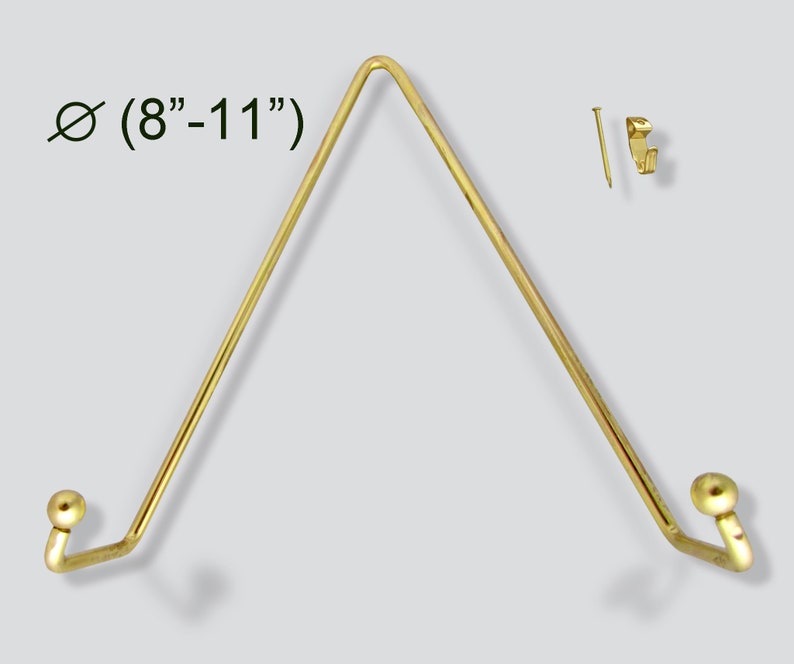 Brass Plate Hanger Displays Plates on Wall Size 8 to Etsy