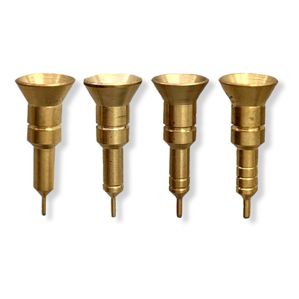 Set of 4 Brass Kistka Replacement Tip,Writing Wax Tips,XS-Fine,Fine,Medium,Heavy