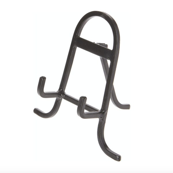 Bard's Black Wrought Iron Easel, 6.25" H x 6" W x 3.25" D