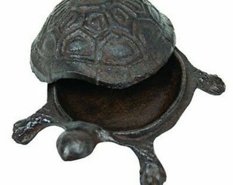 Turtle Key Box, Dark Design, Decorative, 4"L x 4"W