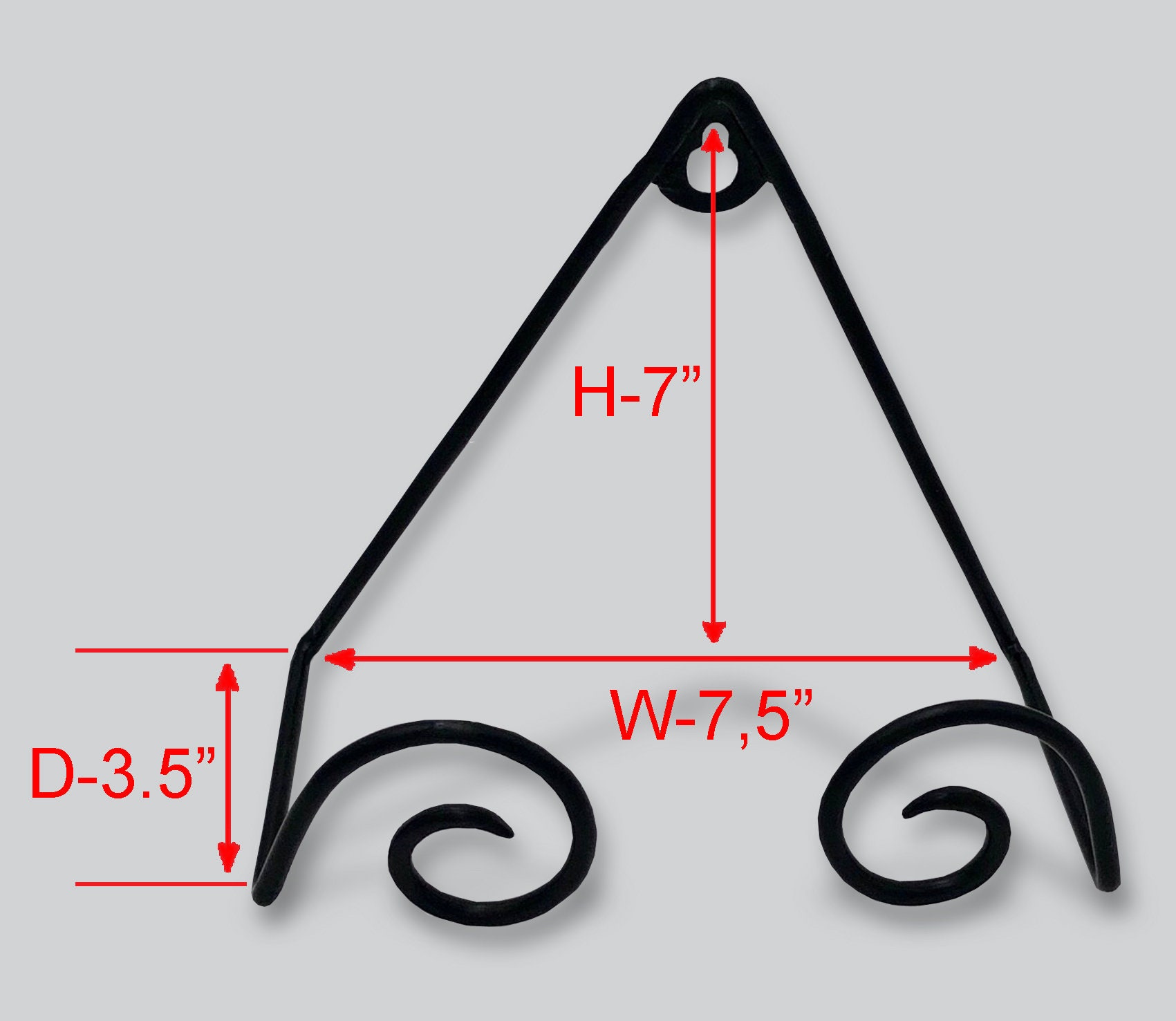 Bard s Black Wrought Iron Wall Mountable Curled Plate Hanger for Plates 8 11 in Diameter up to 3 Depth Etsy UK