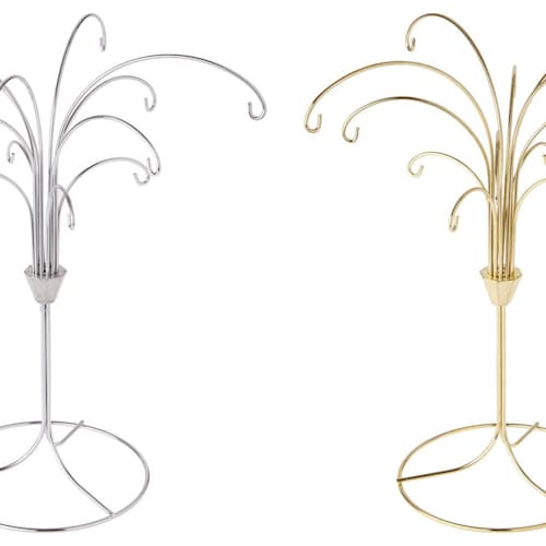 3 H x 3 W x 4 D Bards Twisted Silver-Toned Wire Stand 3 H x 3 W x 4 D Bards Twisted Silver-Toned Wire Stand