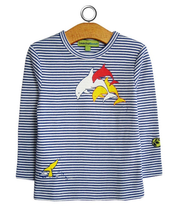 Kids T-shirt Dolphin Design 100% Organic Cotton