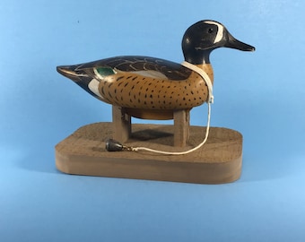 Miniatuurblauwe gevleugelde teal-lokvogel