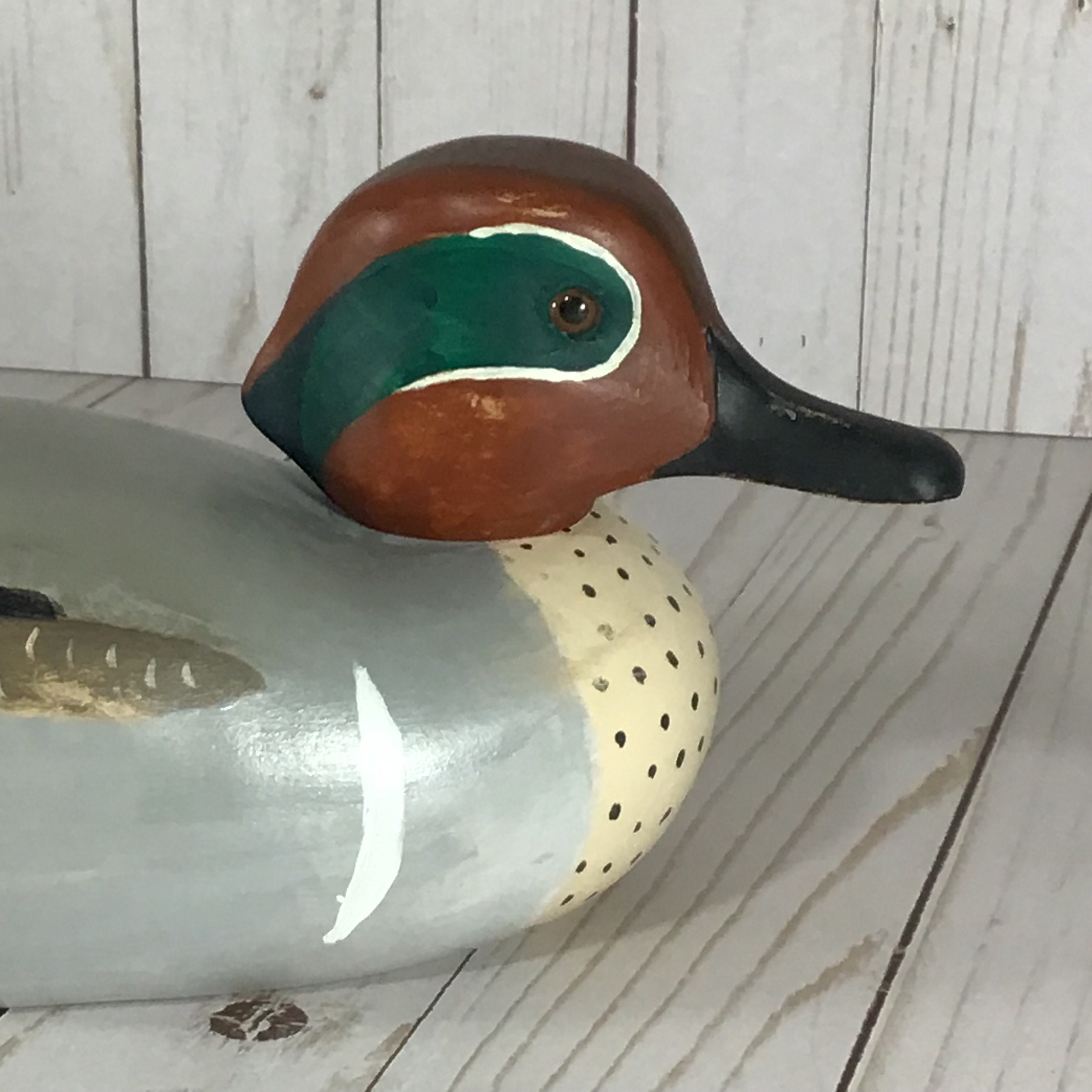 Green Winged Teal Decoy Etsy